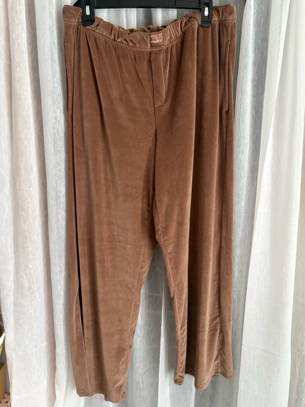 Women's Cozy Velvet Lounge Pants - Brown